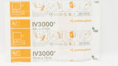 Smith&Nephew IV3000 Transparent Dressing 4inch x 4-3/4inch (x)